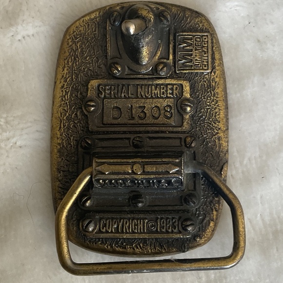 Vintage Gold and Red Belt Buckle Shriners brass - Picture 2 of 2